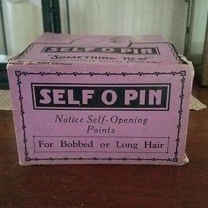 Antique ephemera hairpin display box made in Napa California 1920s Flappers